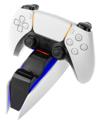 Dobíjecí stanice FIXED pro dva bezdrátové ovladače DualSense PlayStation 5 Dobíjecí stanice FIXED pro dva bezdrátové ovladače DualSense PlayStation 5