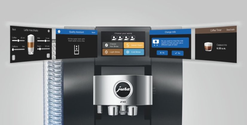 Kávovar Jura Z10 Aluminium Black (EB 2025) - dotykový displej
