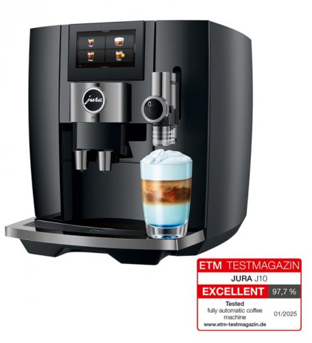 Kávovar Jura J10 Piano Black (EA 2024) - dotykový displej
