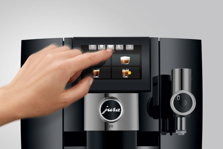 Kávovar Jura J10 Piano Black (EA 2024) - dotykový displej