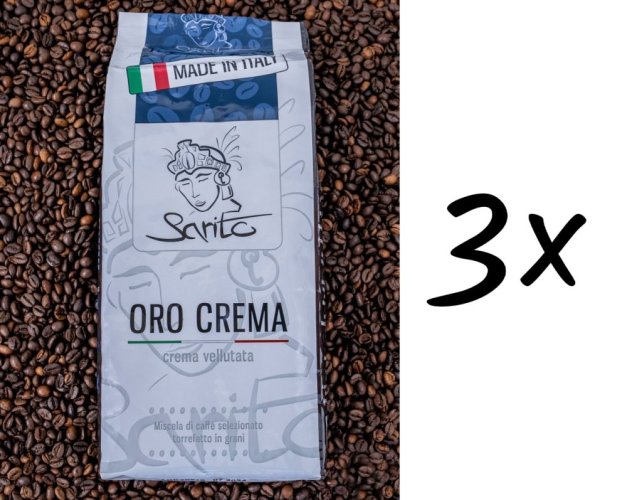 Zrnková káva Sarito Oro 3X 1kg